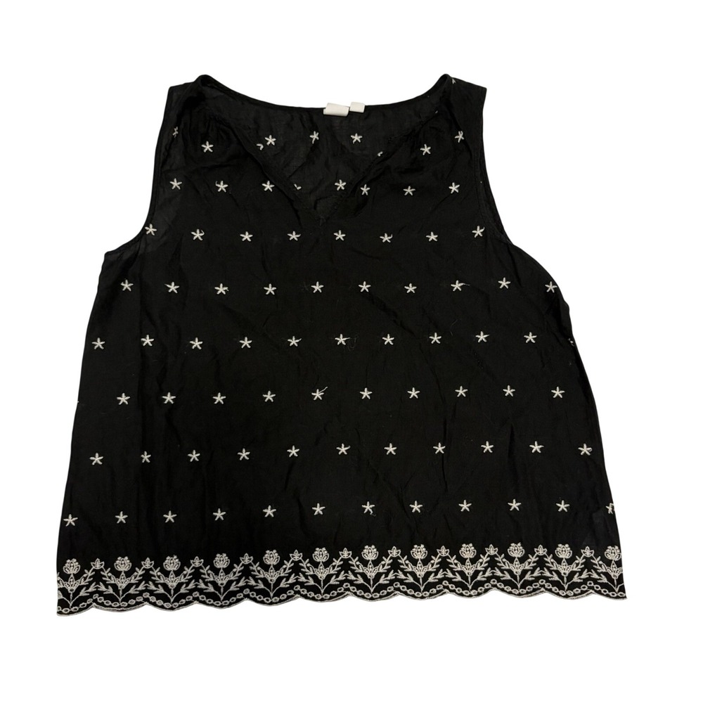 Gap 100% Cottton Embroidered Eyelet Scalloped European Summer Top Womens M